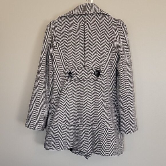 Guess Black White Herringbone Jacket Size PXS - Picture 5 of 8